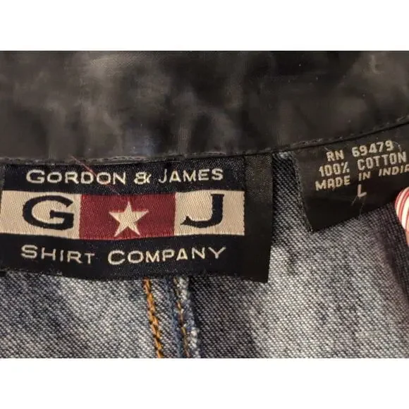 Vintage denim studded southwestern cross sleeve jacket L - Picture 8 of 8